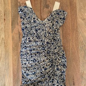 Isabel Marant Etoile Topaz Linen Floral Ruched Dress 40